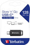 Verbatim Store 'n' Go - USB-C USB-stick 128GB - Overdrachtssnelheid tot 100MB/s - Zwart