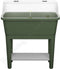 Elho Noa Kweektafel 80 - Kweekbak op Poten - Waterreservoir - Ø 78.5 x H 34.2 cm - Mosgroen