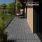 tectake® Tegulas - Terrastegels - Weerbestendig WPC - Houtlook - Antislip - Set van 22 (22 stuks)