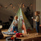 Wereldkaart Tipi Tent Multikleur Wigwam Speeltent / 100% katoen / 120 x 120 x 160 / 2 jaar garantie