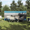 vidaXL - Windscherm - camping - waterdicht - 340x130 - cm - blauw