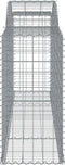 vidaXL - Schanskorven - 4 - st - gewelfd - 300x50x100/120 - cm - ijzer