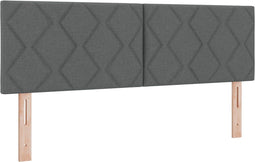 vidaXL - Hoofdbord - met - Diamant - Blokken - Design - - - Donkergrijs - - - 160 - cm - - - Stof