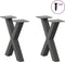 vidaXL - Salontafelpoten - 2 - st - X-vormig - 30x(30-31) - cm - staal - antraciet