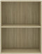 vidaXL - Boekenkast - 2 - schappen - 60x30x76,5 - cm - bewerkt - hout - sonoma - eiken
