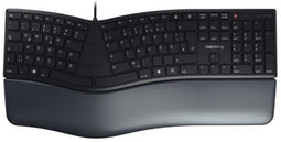 Cherry KC 4500 Ergo - USB QWERTY Spaans Toetsenblok - Aanpasbare hoogte - Zwart