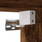 vidaXL - Tv-meubel - 60x31x39,5cm - bewerkt - hout - metaal - gerookt - eikenkleurig
