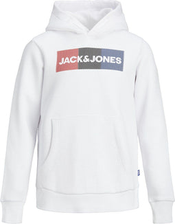 JACK&JONES JUNIOR JJECORP LOGO SWEAT HOOD NOOS JR - Jongens Trui met Capuchon en Kangoeroezak - Maat 176