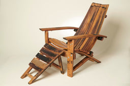 Darach Adirondack stoel van oude whiskyvaten met voetenbank - Handgemaakt - Darach Scotland - Handmade in Scotland