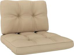 vidaXL Bankkussens pallet 2 st beige