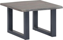 vidaXL - Salontafel - met - natuurlijke - randen - 60x60x40 - cm - acaciahout - grijs