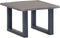 vidaXL - Salontafel - met - natuurlijke - randen - 60x60x40 - cm - acaciahout - grijs