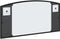 vidaXL - Wandspiegel - boog - 60x30 - cm - ijzer - zwart