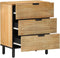 vidaXL - Nachtkastje - 50x33x60 - cm - massief - mangohout - bruin