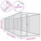 vidaXL - Hondenkennel - voor - buiten - 760x192x185 - m