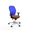 Piqueras y Crespo 1D086G0 - Bureaustoel - Verstelbare hoogte met armleuning - Blauw Bruin
