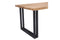 feel furniture - 180x90 Eettafel - Massief Boomstamblad Eiken - 5 cm dik -Twin U Frame