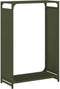 vidaXL - Brandhoutrek - 60x28x90 - cm - koudgewalst - staal - olijfgroen