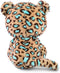 Nici Luipaard/jaguar Lassi - pluche knuffel - beige/blauw - 25 cm