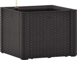 vidaXL - Plantenbak - hoog - met - zelfbewateringssysteem - 43x43x33cm - antraciet