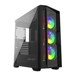 KEEP OUT KO XC-500 - ATX Semi-toren doos - Zwart