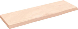 vidaXL - Wandschap - 60x20x2 - cm - onbehandeld - massief - eikenhout