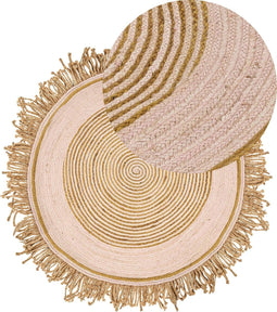 GODEKLI - Laagpolig vloerkleed - Beige - ø 140 cm - Jute