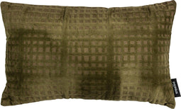 WOOOD Lada Kussen - Velvet - Warm Groen - 30x50x10