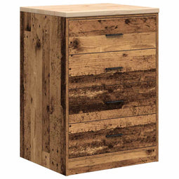 vidaXL - Garagekast - 60x51x85 - cm - massief - grenenhout - oud - hout