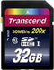 Transcend Premium SDHC kaart 32GB - Class 10 - 30 Mb/s schrijfsnelheid (1 stuk)