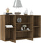 vidaXL - Dressoir - 120x30x75 - cm - bewerkt - hout - bruin - eikenkleur