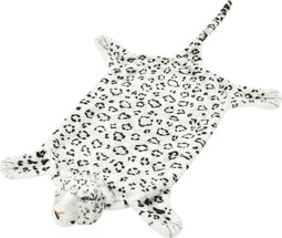 vidaXL - Luipaardvloerkleed - pluche - 139 - cm - wit