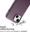 Accezz MagSafe Leather Backcover iPhone 15 - Echt leer - Verhoogde randen - Paars