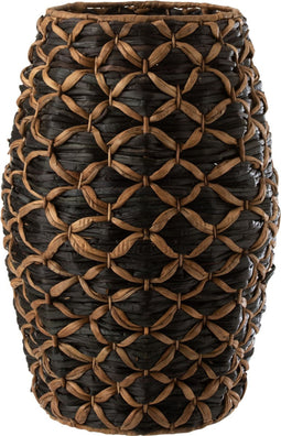 J-Line vaas Mand Roni Lang - hout - zwart/bruin - 60.5 cm hoog