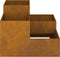 vidaXL - Tuinplanter - 100x100x60 - cm - Verweerd - Staal