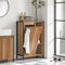 SoBuy BZR65-PF - Smalle Badkamer Opbergkast - Vrijstaand met Uitneembare Wasmand - Bruin - 60x30x90 cm