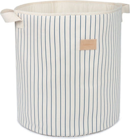 Nobodinoz Opbergmand Odéon 41x37cm Blue Thin Stripes/Natural - Speelgoedzak