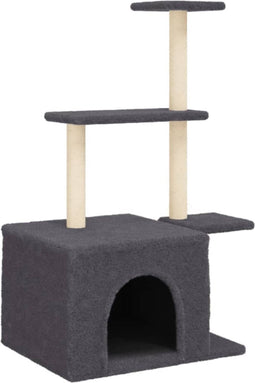 vidaXL - Kattenmeubel - met - sisal - krabpalen - 110 - cm - donkergrijs