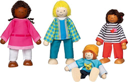 Goki Flexibele Poppen Interculturele Familie, 4st.