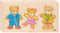 Goki Houten Aankleedpuzzel Beren in Houten Box, 36st.
