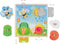 Goki Houten Achtergrond Vormenpuzzel Tuin, 4st.