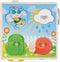 Goki Houten Achtergrond Vormenpuzzel Tuin, 4st.