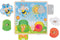 Goki Houten Achtergrond Vormenpuzzel Tuin, 4st.