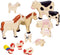 Goki Houten Boerderijdierenset, 12dlg.