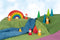 Goki Houten Bouwblokken Regenboog, 5dlg.