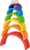Goki Houten Bouwblokken Regenboog, 5dlg.