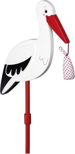 Goki Houten Decorstok Ooievaar met Babydoek XL, 100cm