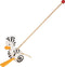 Goki Houten Duwfiguur Zebra Eend