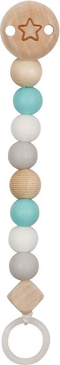 Goki Houten Fopspeenketting Ster Blauw