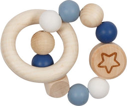 Goki Houten Grijpring Ster Blauw